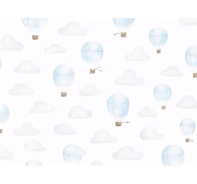 Papel mural infantil nubes acuareladas azules - TenVinilo
