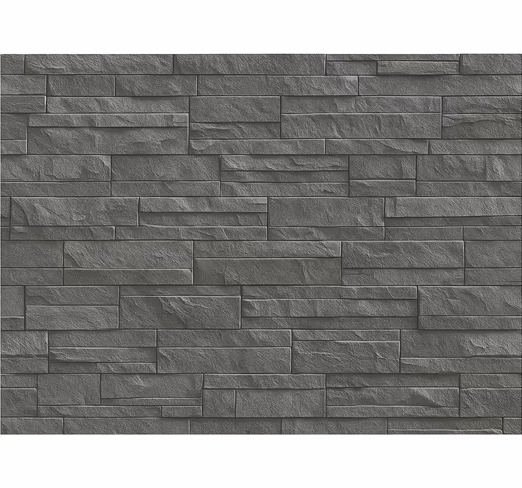 Papel mural piedra piedra de pizarra carbón - TenVinilo
