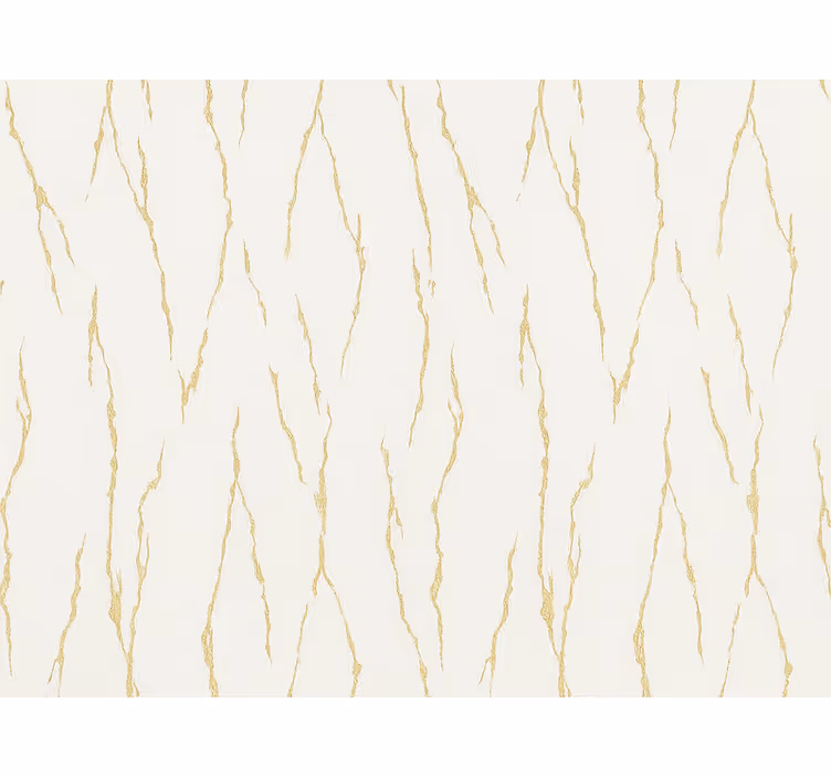 Papel mural dormitorio matrimonio mármol blanco con oro - TenVinilo