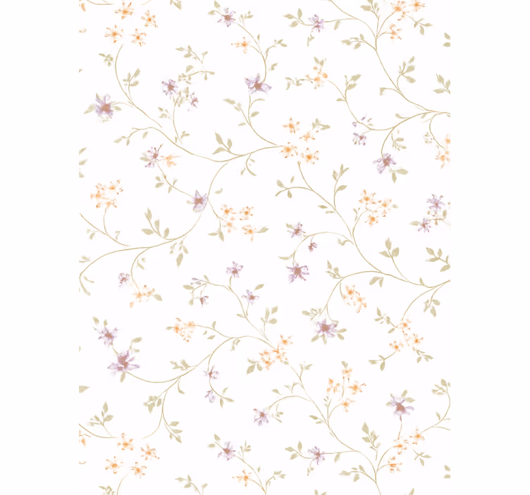 Papel mural infantil diseño floral sencillo - TenVinilo