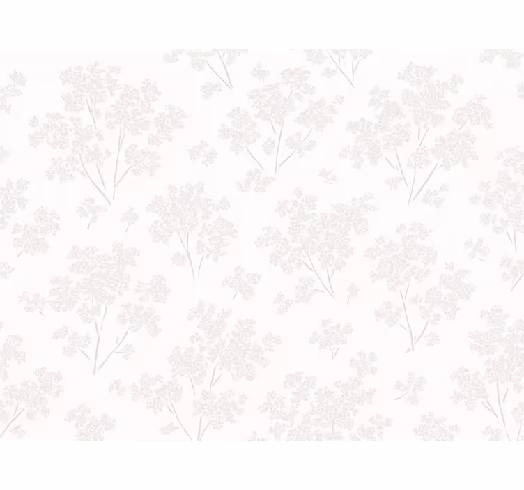 Papel mural dormitorio matrimonio flores blancas sencillas - TenVinilo