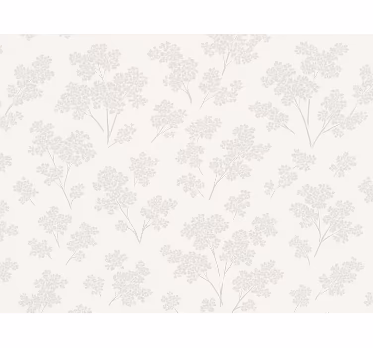 Papel mural dormitorio matrimonio flores blancas sencillas - TenVinilo