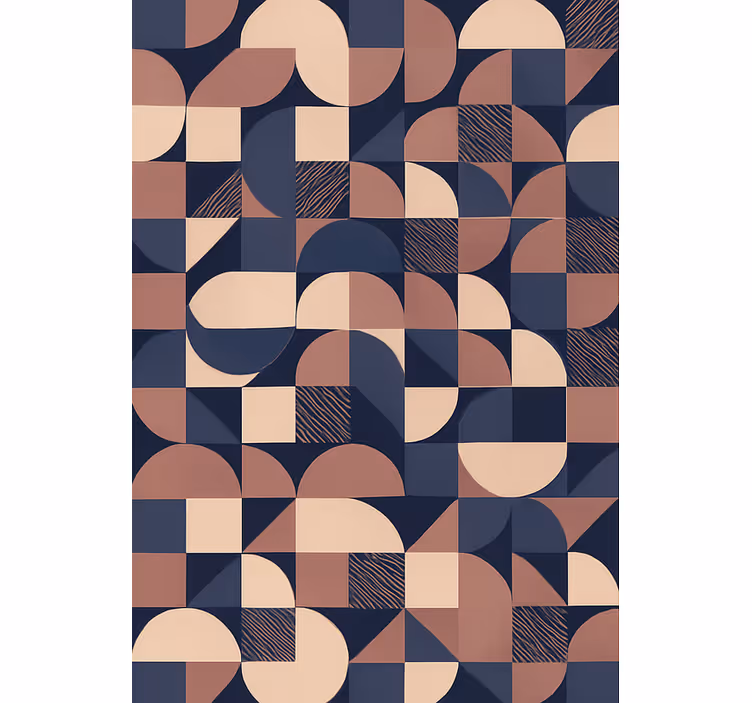 Papel mural dormitorio matrimonio diseño geométrico púrpura - TenVinilo
