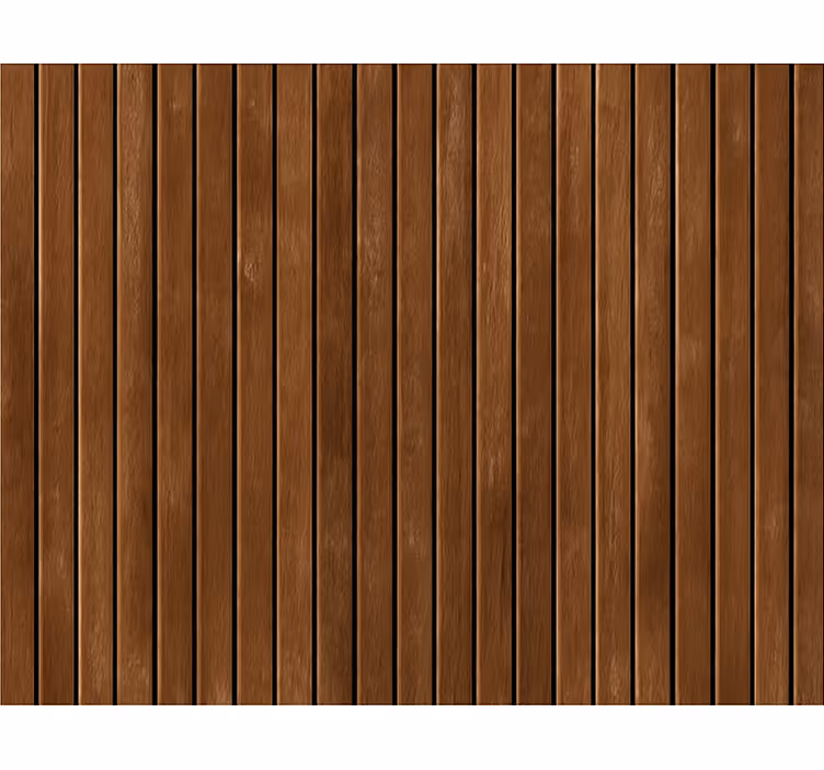 Papel mural living comedor tablones de madera marrón oscuro - TenVinilo