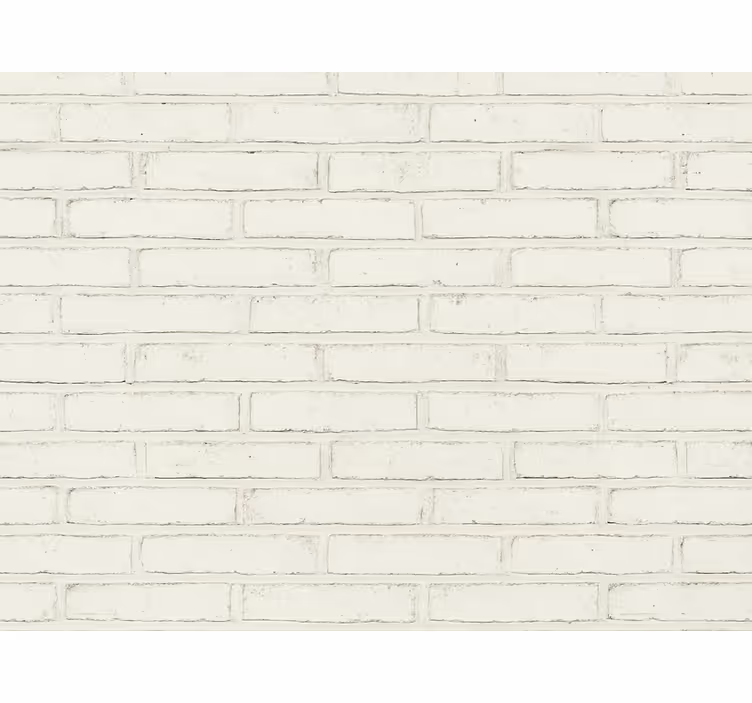Papel mural living comedor ladrillos vintage blancos - TenVinilo