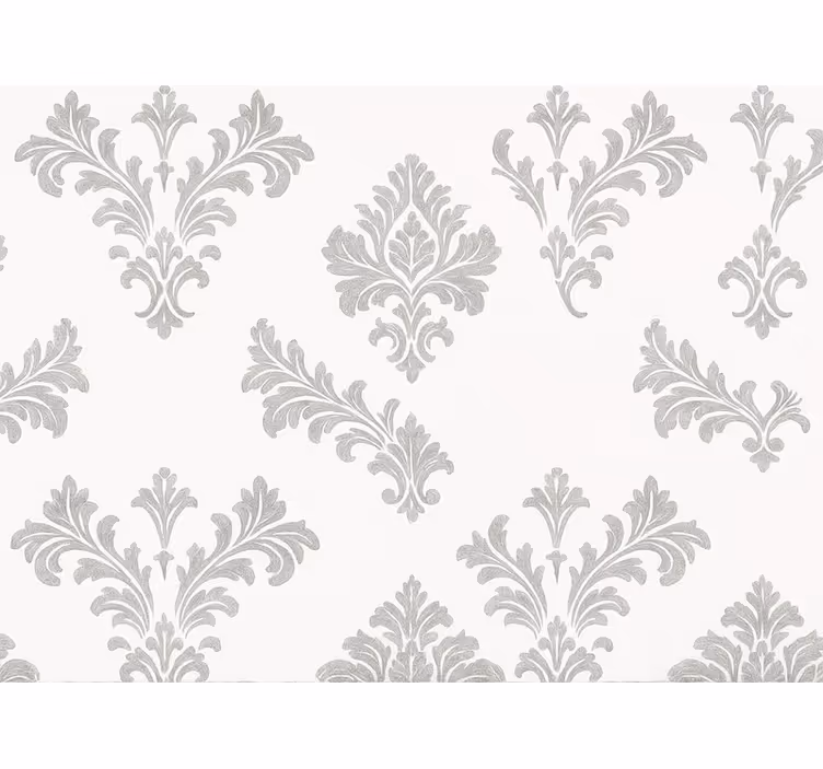 Papel mural dormitorio matrimonio diseño plateado metallic - TenVinilo