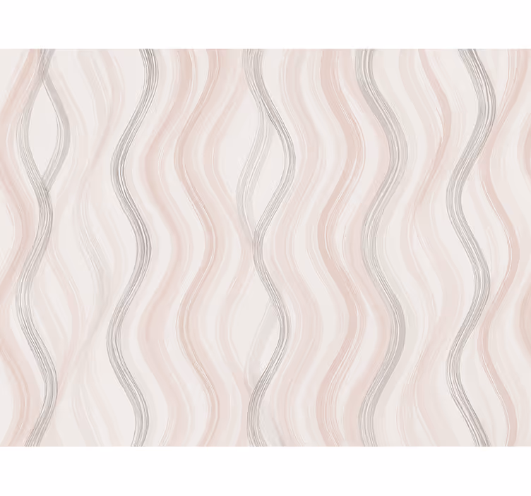 Papel mural infantil líneas acuarela gris y rosa - TenVinilo
