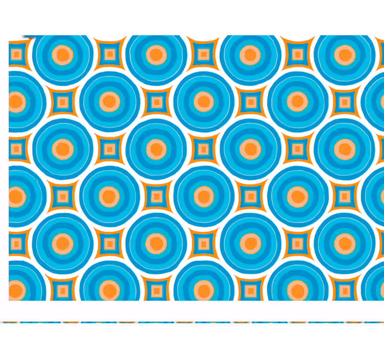 Papel mural living comedor círculos azules abstractos - TenVinilo