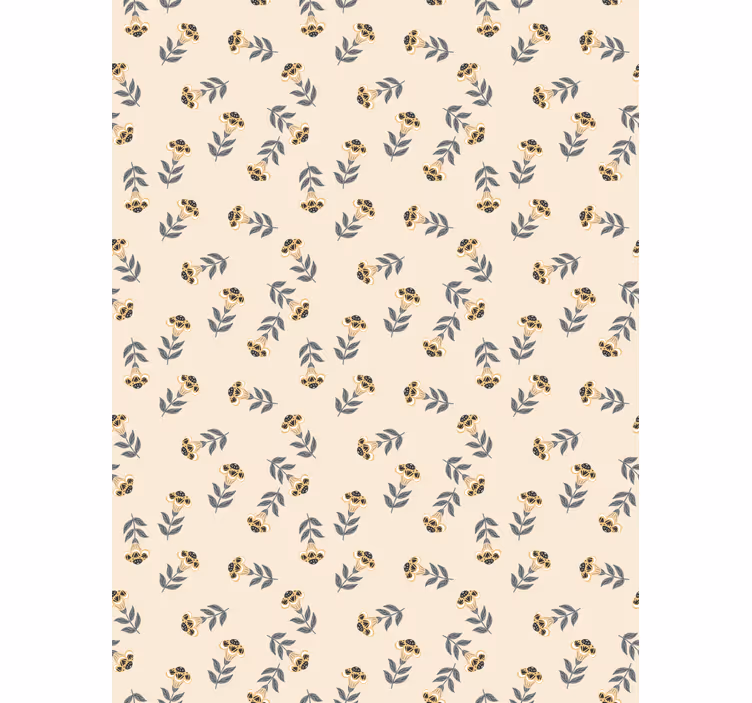 Papel pintado flores patrón de flores polacas delicadas - TenVinilo