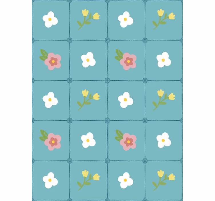 Papel mural floral estilo vintage chic - TenVinilo