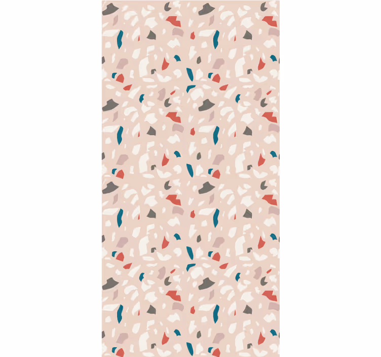 Papel mural dormitorio matrimonio efecto terrazzo - TenVinilo