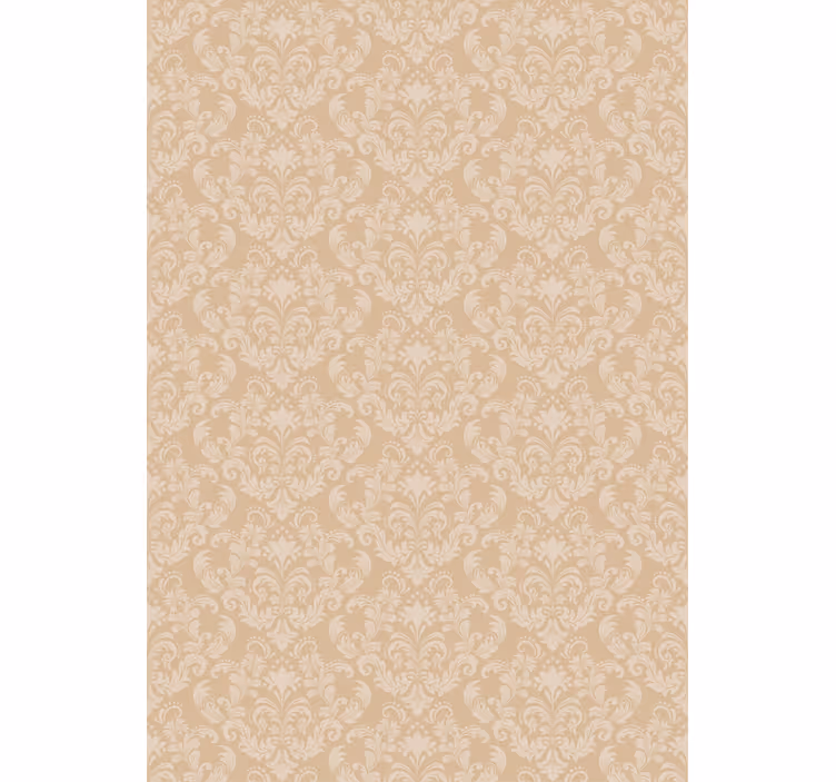 Papel mural dormitorio matrimonio patrón damasco beige - TenVinilo