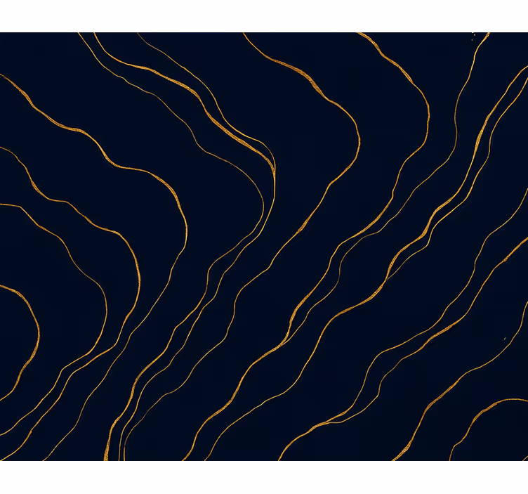 Papel mural dormitorio mármol azul oscuro y dorado - TenVinilo