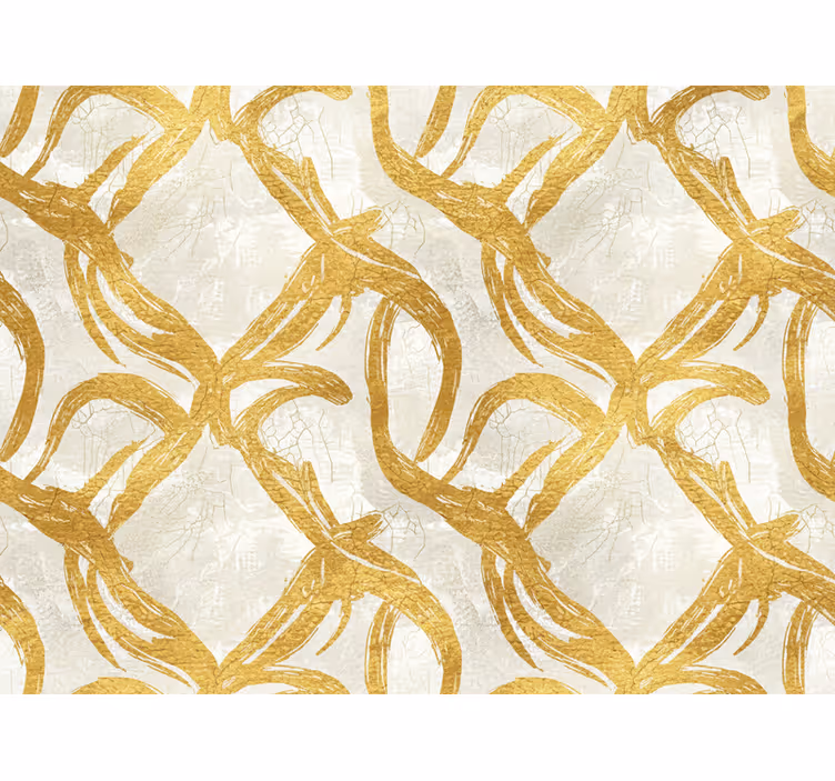 Papel mural living comedor textura dorada pintada - TenVinilo