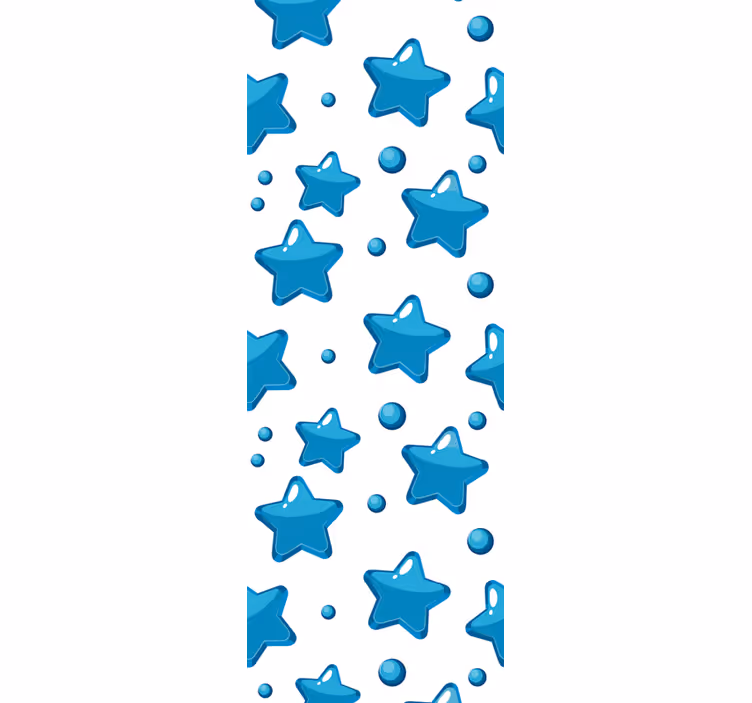 Papel mural dormitorio globos de estrellas azules brillantes - TenVinilo