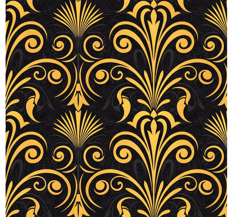 Papel mural dormitorio matrimonio negro y dorado lujo - TenVinilo