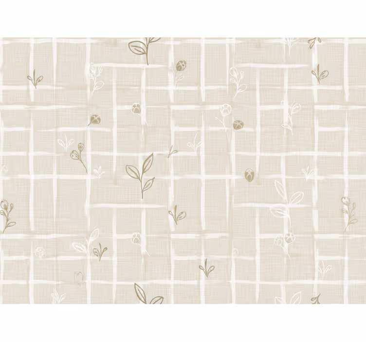 Papel mural beige color crema con efecto lino - TenVinilo