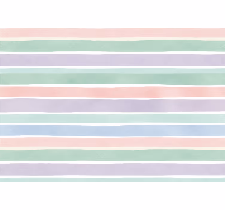 Papel mural infantil rayas de colores suaves - TenVinilo