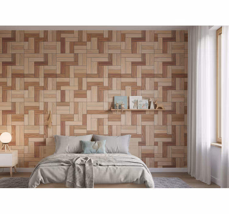 Papel mural madera óptica de madera - TenVinilo
