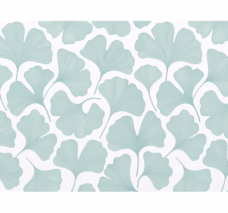 Papel mural hojas ginkgo en verde apagado - TenVinilo