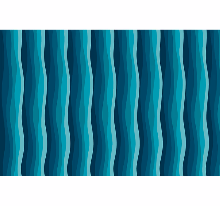 Papel mural azul diseño de olas - TenVinilo