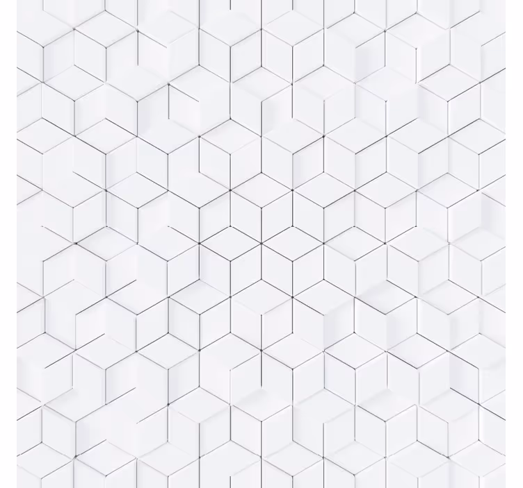 Papel mural blanco superficie con patrón geométrico - TenVinilo