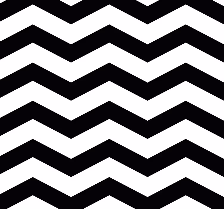 Papel mural blanco patrón de chevron blanco y negro - TenVinilo