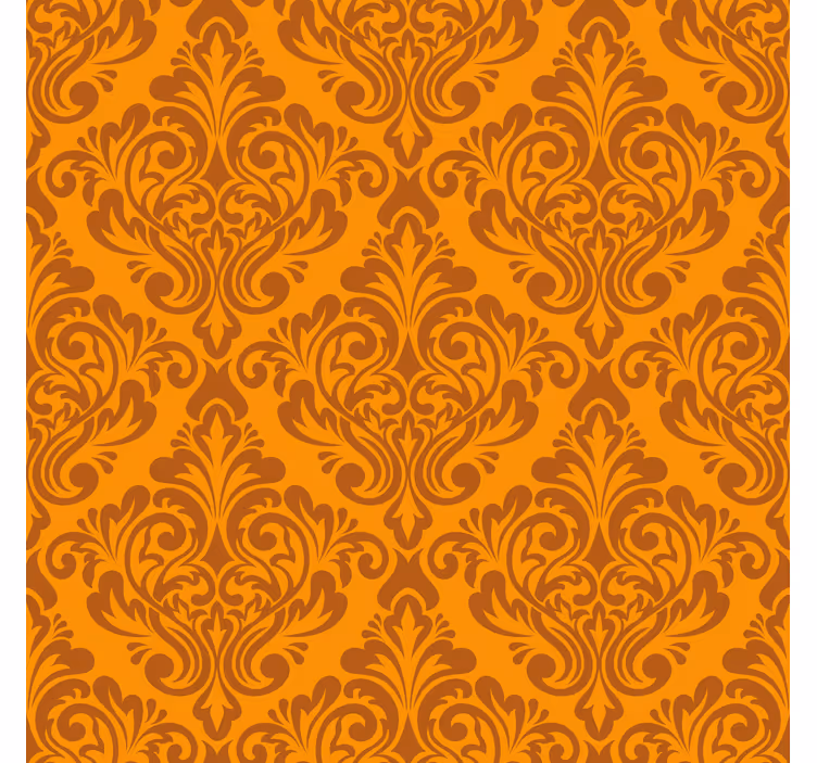 Papel mural naranja damasco vintage - TenVinilo