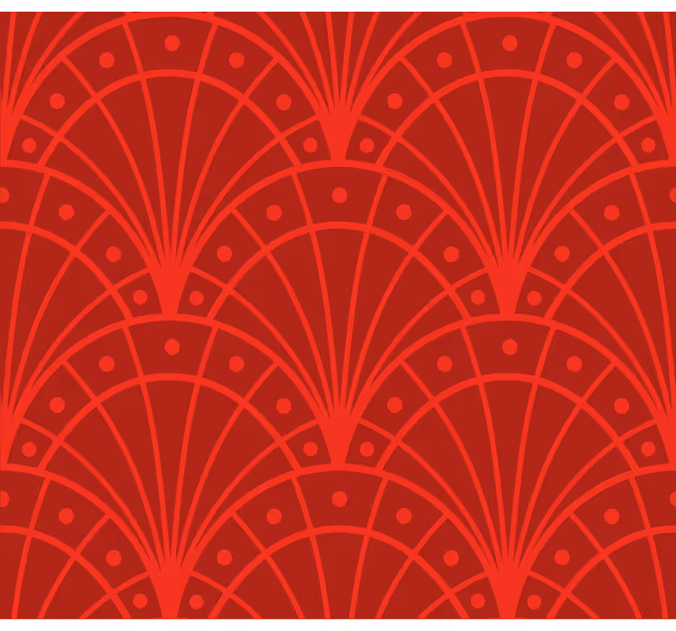 Papel mural rojo elegante estilo art déco - TenVinilo