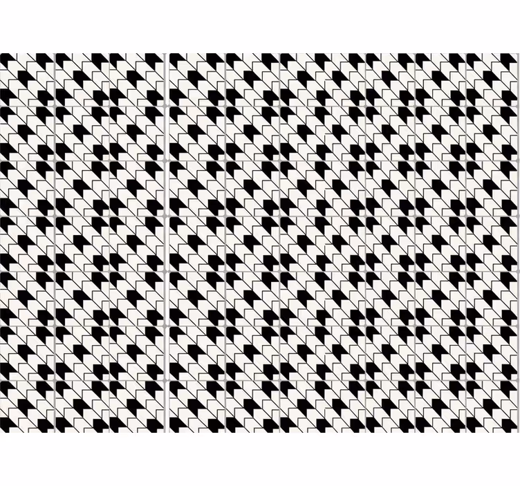 Papel mural negro y alfombra blanco y negro - TenVinilo