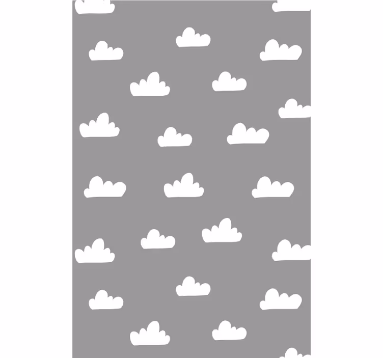 Papel mural gris cielos nublados - TenVinilo