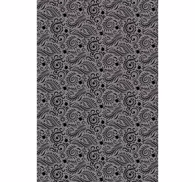 Papel mural gris con patrones de espirales ornamentales - TenVinilo