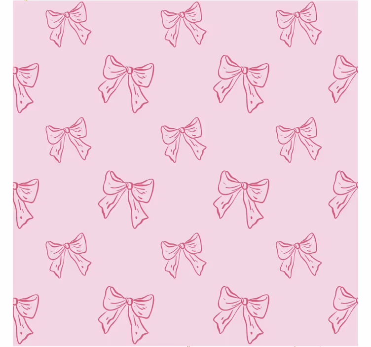Papel mural rosa con estampado de lazos rosas - TenVinilo