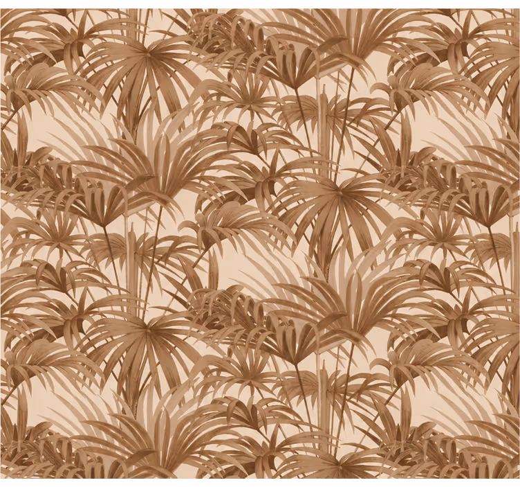 Papel mural paisaje hojas tropicales en patrón completo - TenVinilo