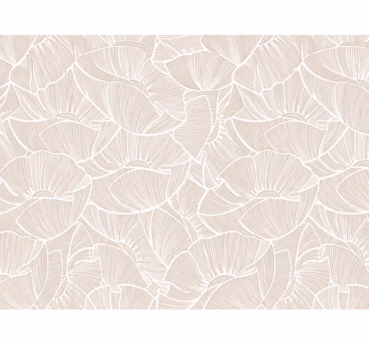 Papel mural bebé patrón de amapolas - TenVinilo