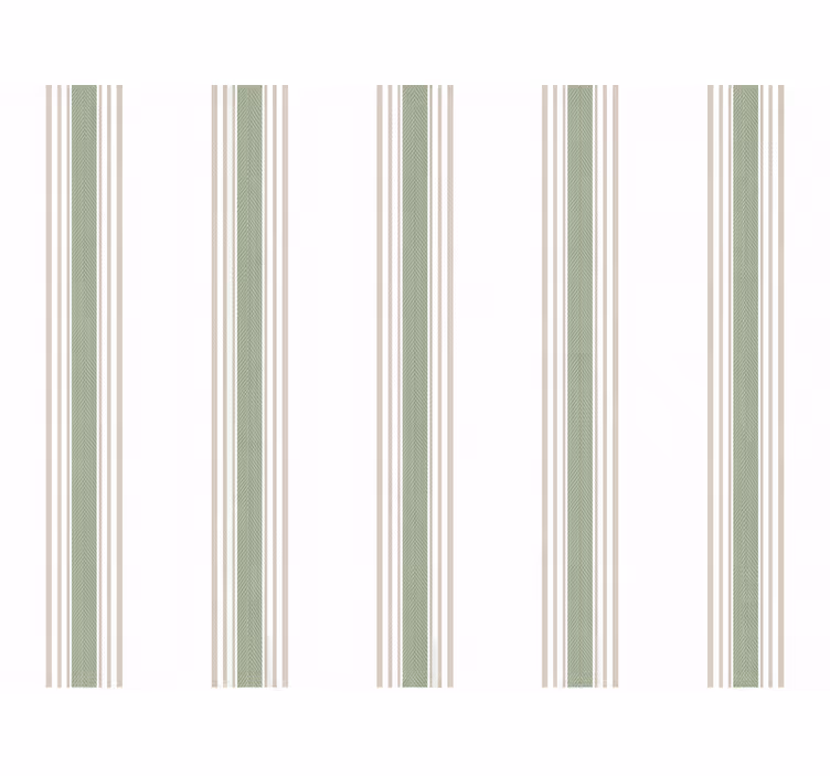 Papel mural cocina rayas verdes y beige - TenVinilo