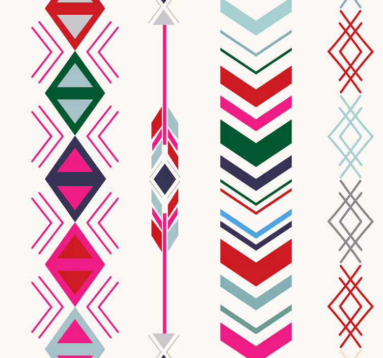 Papel pintado moderno flechas colores pastel - TenVinilo