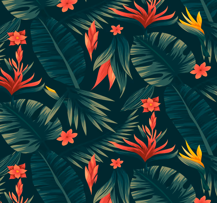 Papel mural naturaleza flora tropical - TenVinilo