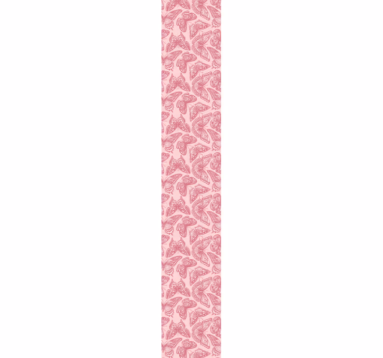 Papel mural infantil mariposas rosas y blancas - TenVinilo