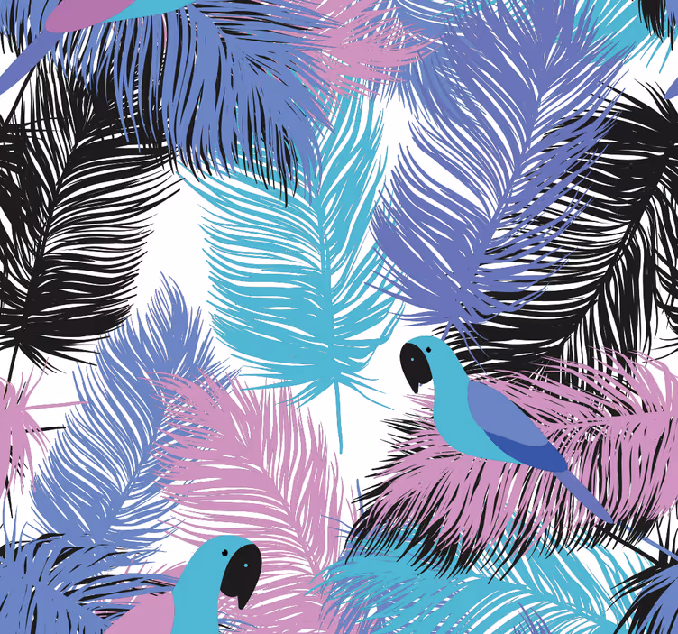 Papel pintado animal Loro tropical - TenVinilo