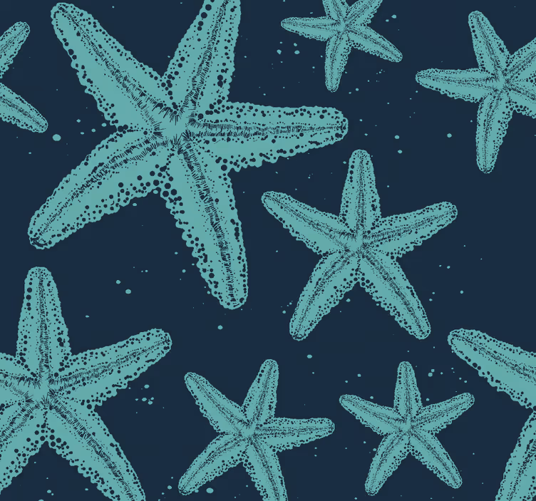 Papel mural animal patrón de estrella de mar - TenVinilo