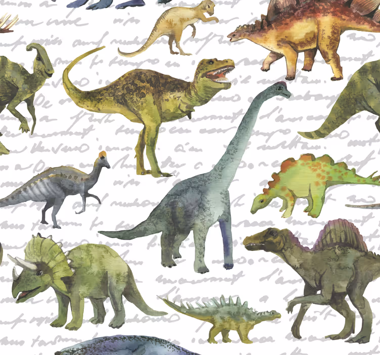 Papel mural infantil dinosaurios realistas - TenVinilo
