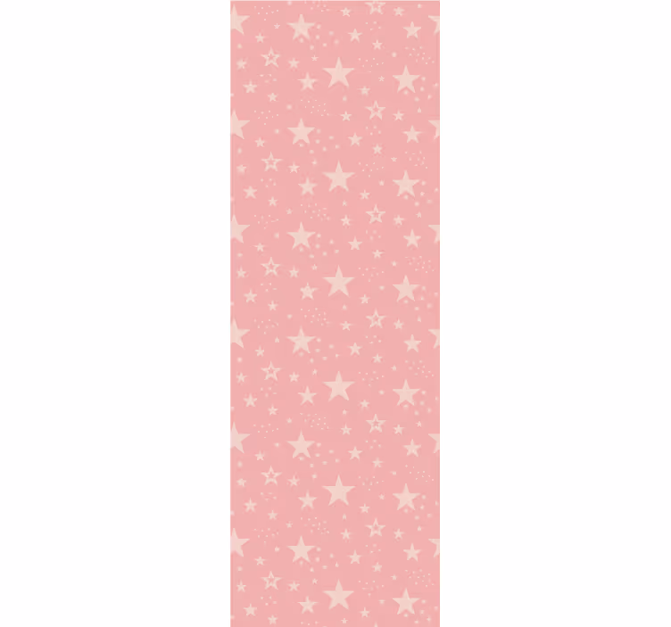Papel pintado estrellas blancas en fondo rosa - TenVinilo