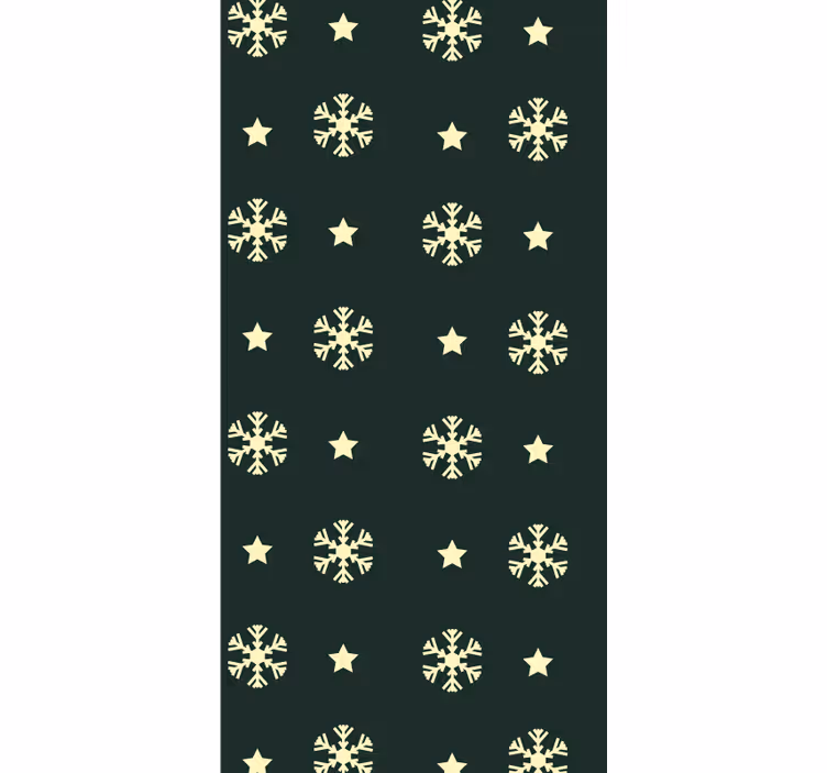 Papel mural nórdico copos de nieve escandinavos - TenVinilo