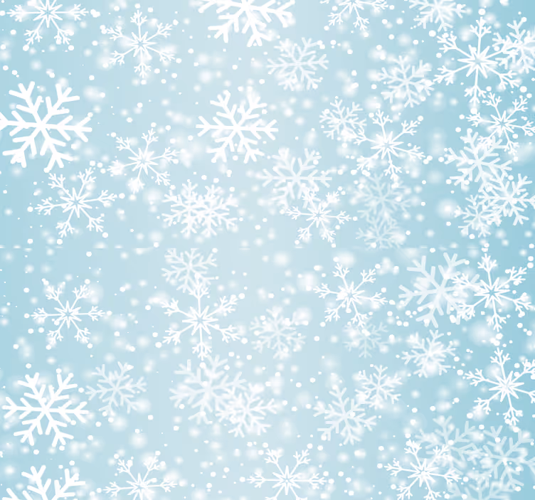 Papel mural navideño patrón de copo de nieve - TenVinilo