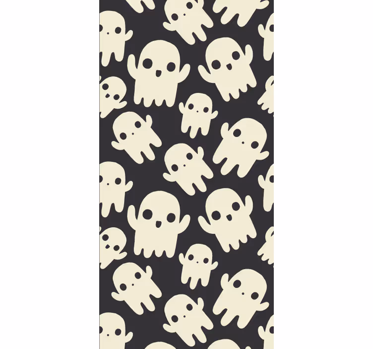 Papel mural Halloween patrón de calavera - TenVinilo