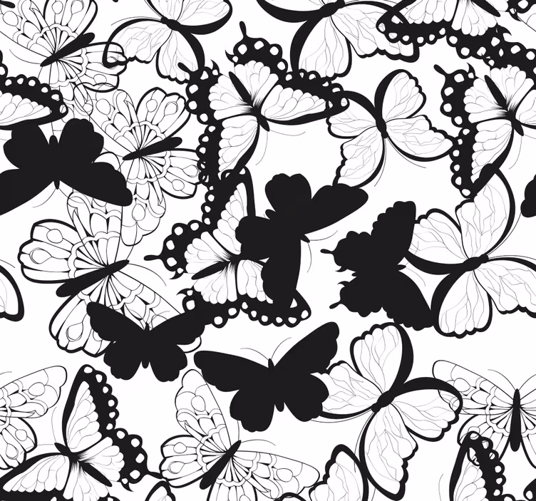 Papel mural mariposas abundancia de mariposas - TenVinilo