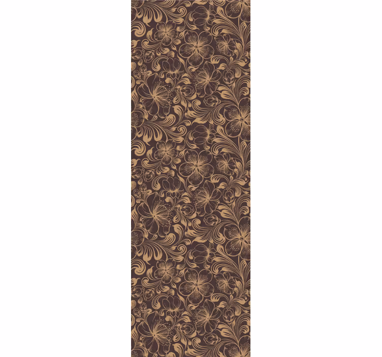 Papel pintado floral Flor ornamental retro - TenVinilo