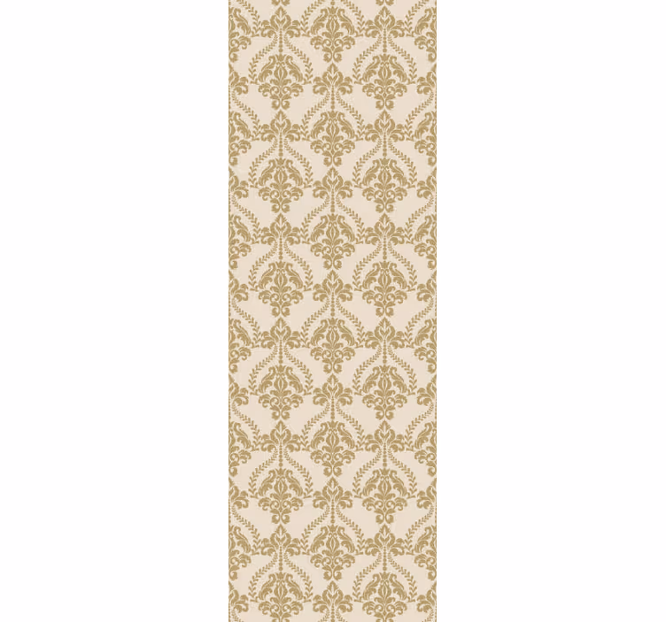 Papel mural vintage detalles florales en beige - TenVinilo
