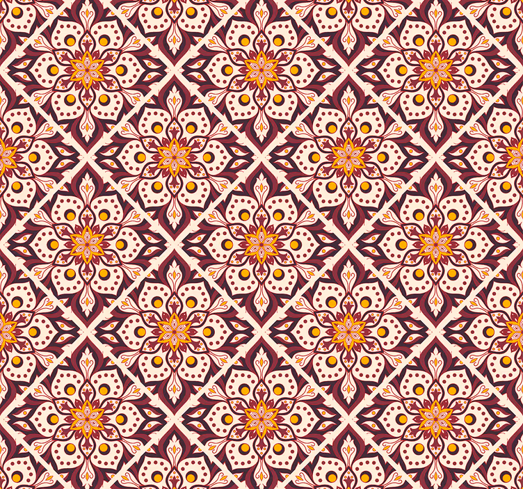 Papel mural floral intrincada mezcla de flores - TenVinilo
